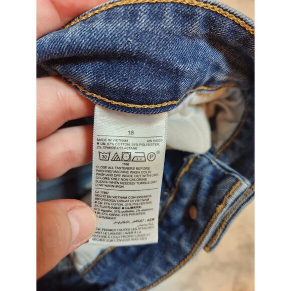 Old Navy Women's Blue Solid High Rise Distressed Pop Icon Skinny Jeans Size 18 - Picture 4 of 7